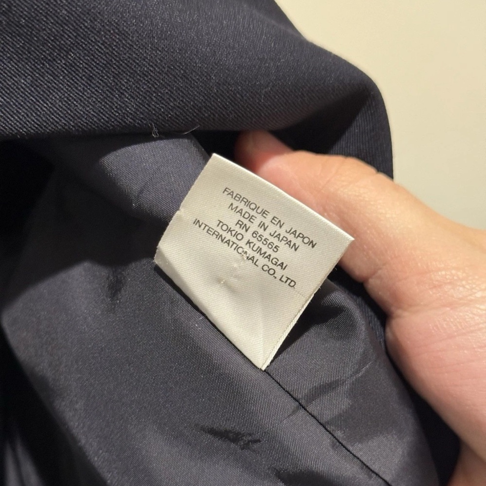 TOKIO KUMAGAI Paris Women’s 100% Wool Navy Blue Jacket Size Small - Picture 7 of 7